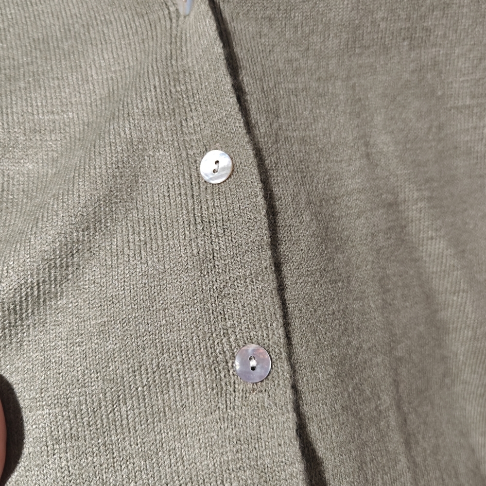 100% Cashmere 90s Vintage Banana Republic 2pc Cardigan+ Short Sleeve Shirt Small - Picture 4 of 6